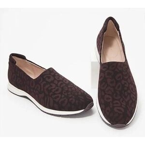 Tayrn Rose Briella Mahogany Leopard Animal Print Slip On Sneaker Shoe Women’s 11